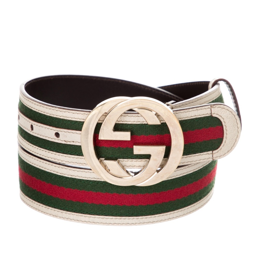 gucci belt (web trim belt)